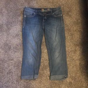 bedazzled capris jeans